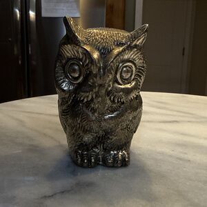 Vintage MCM Brass Owl Figurine